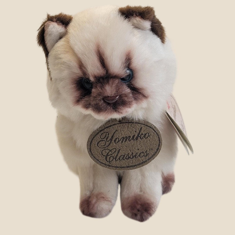 Russ Berrie Yomiko Classics Himalayan Cat Plush Realistic Stuffed Animal Cream